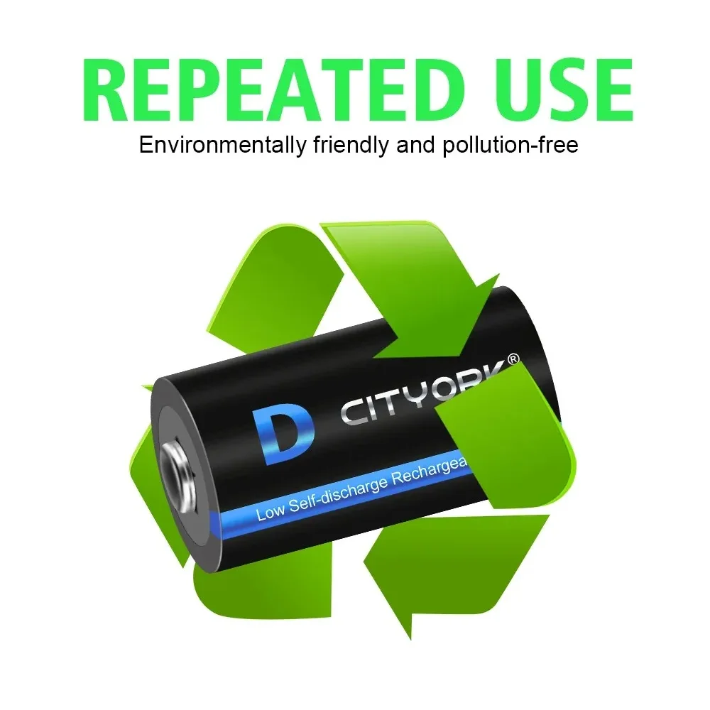 4 Pack D Cell Batteries With Universal Charger For AA AAA C D 9V NiMH NiCD Rechargeable Battery, Discharge Function And LCD Display Fast Charging - View #11