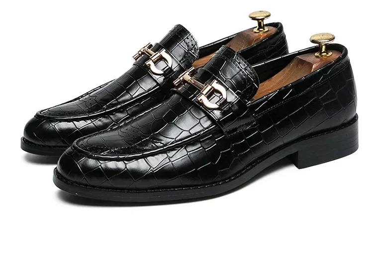 Formal Business Shoes Men's Dress Shoes Casual Leather PU Wedding Party Loafers Breathable Plus Size 38-47