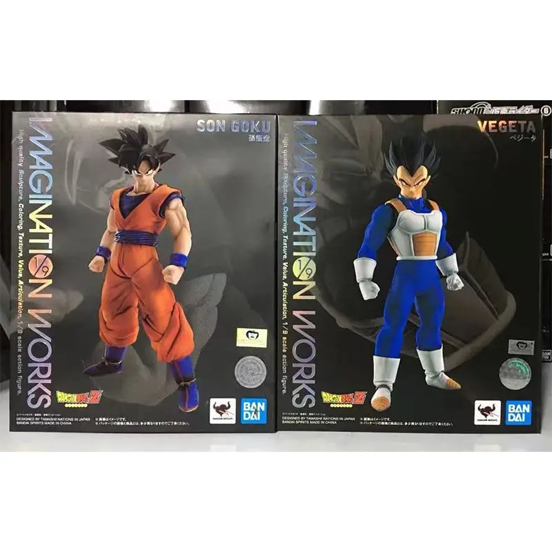 Original Bandai Invention Works Vegeta Son Goku Dragon Ball Z In Stock Anime Action Collection Figure Model Toys