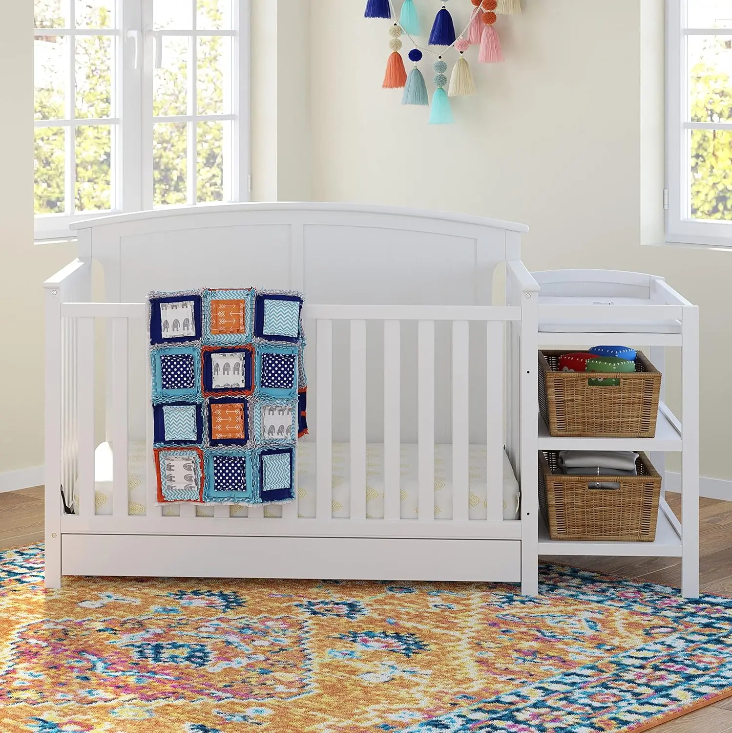 5-in-1 Convertible Crib & Changer 3