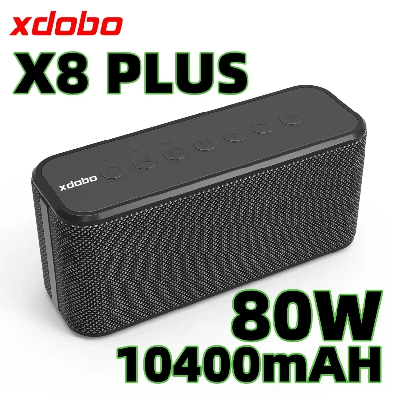 XDOBO X8 Plus 80W X8 60W Portable Wireless Bluetooth Speaker BT5.0 Power Bank TWS Subwoofer Battery10400mAh Audio Player