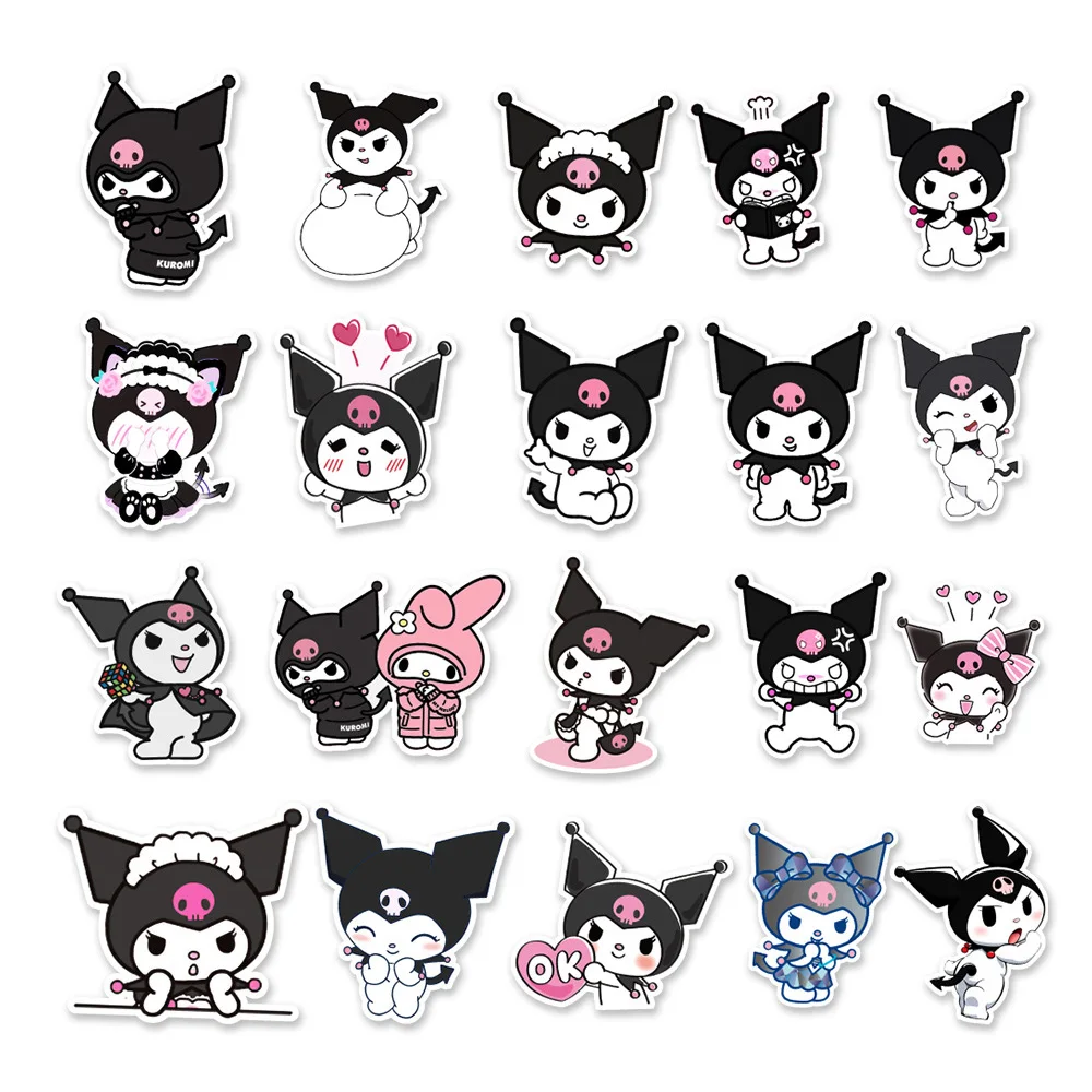 10/30/50pcs Cartoon Kuromi Stickers Kawaii Girls DIY Scrapbooking Laptop Phone Waterproof Decals Cute Aesthetic Sticker for Kids