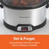 Beach 8 Quart Programmable Slow Cooker with Three Temperature Settings, Dishwasher Safe Crock and Lid, Silver (33480) 4