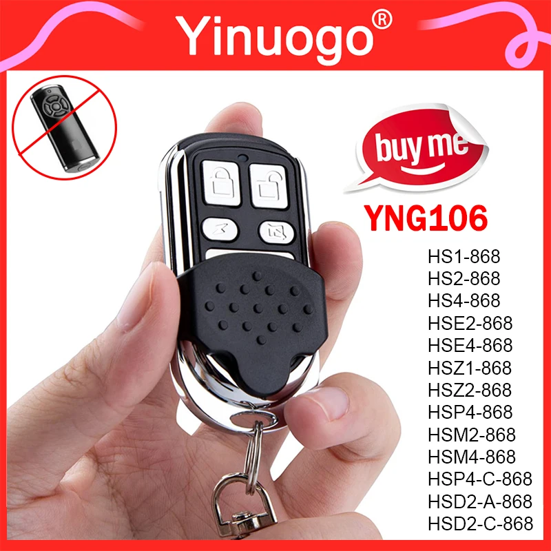 

For HORMANN HSM4 HSM2 HSE2 HSE4 HS1 HS2 HS4 HSZ1 HSZ1 HSP4 HSP4-C HSD2-A 868MHz Garage Door Remote Control Handheld Transmitter