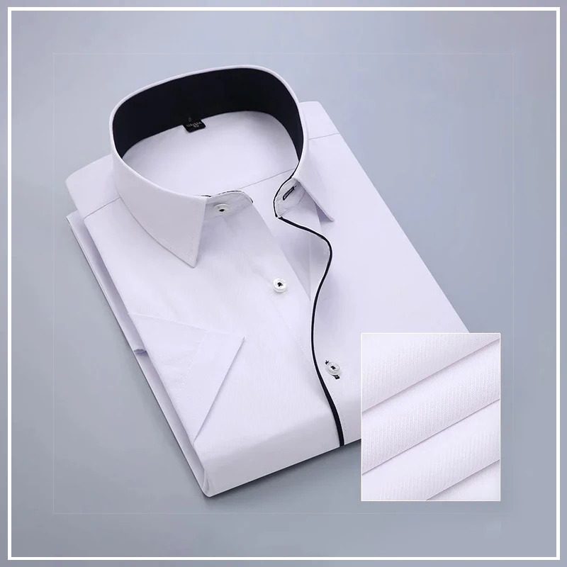 2024 New Summer Business Casual Simple and Loose Oversize Fashion Polo Collar Color Block Outwear Bottom Half Sleeve Shirt
