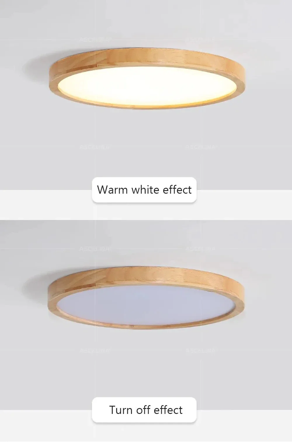 Nordic Ultra-cienkie drewniane lampy sufitowe LED do salonu sypialnia lampa sufitowa drewno oprawa oświetleniowa nowoczesne akrylowy abażur