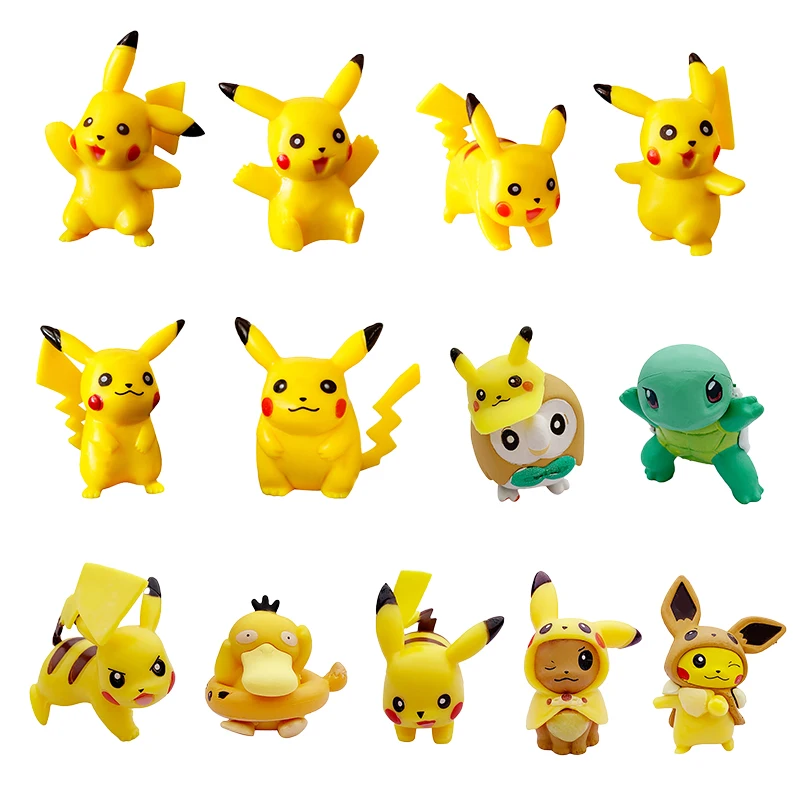 Conjunto De Brinquedos Do Pokemon, Figuras Modelo, 9 Estilos