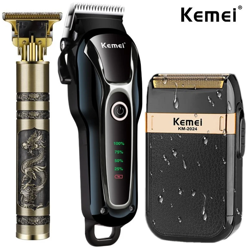

Kemei Clipper Electric Hair Trimmer For Men Shaver Professional Men's Cutting Machine Wireless Barber Shave Razor Hairdress