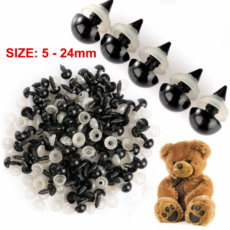 50/100pcs 5-24mm Plastic Safety Eyes For Toys Amigurumi DIY Kit Crafts Animal Doll Decor