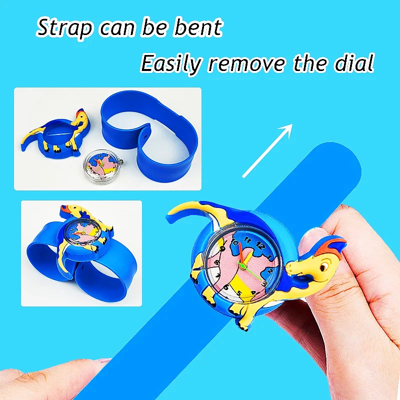 Wholesale Cartoon Children Watches Baby Cute Toy Clock Boys Girls Kids Slap Wrist Watches Kindergarten Activity Gift Bracelet 5