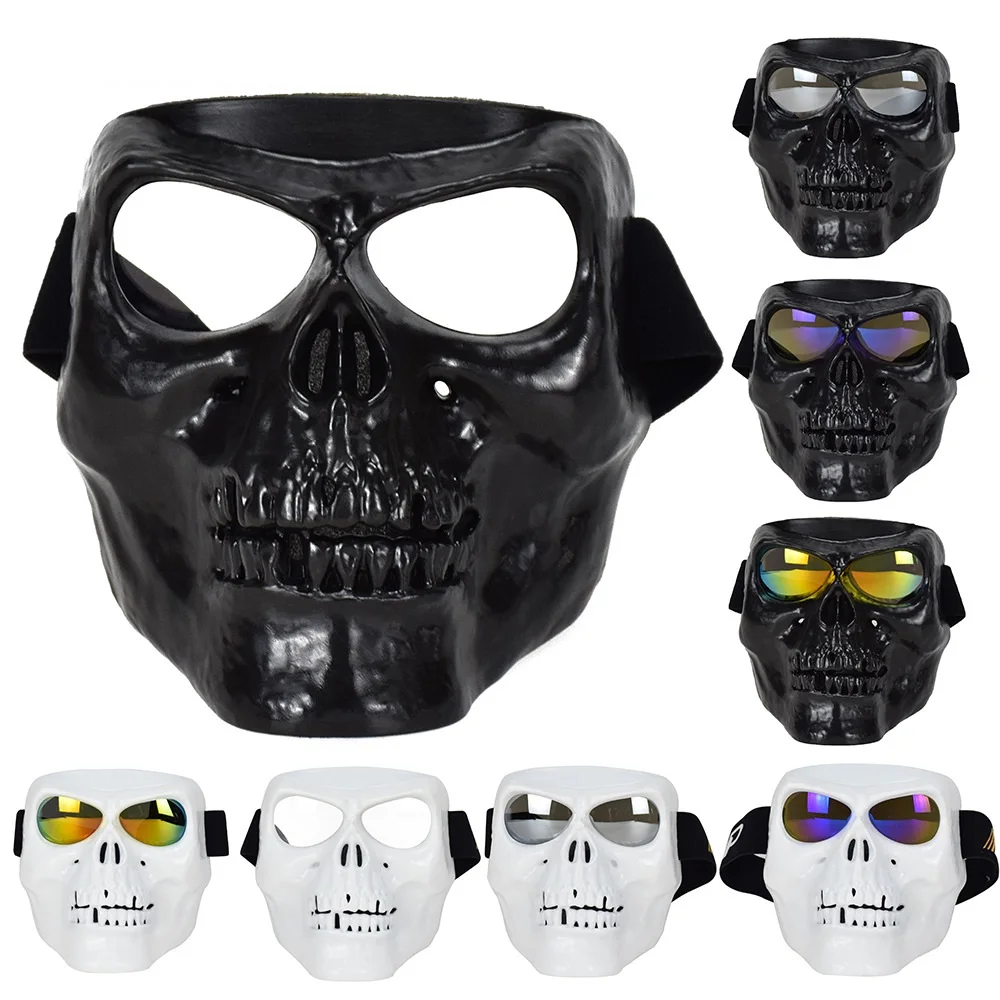 

2022 New Motorcycle Rider Goggle Mask Skeleton Protective Dust-proof Goggle Motorcycle Cross-country Devil Mask