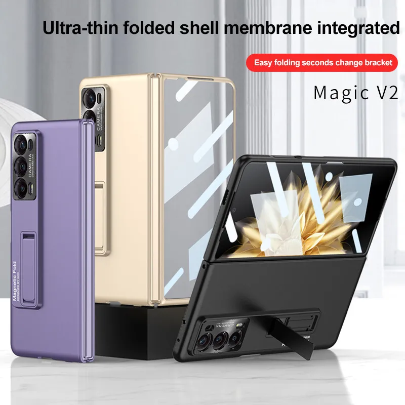 Custodia Con Staffa Ultrasottile Per Honor Magic V2 Fold Membrana Copertura Protettiva Antiurto Integrata Per Honor Magic V 2