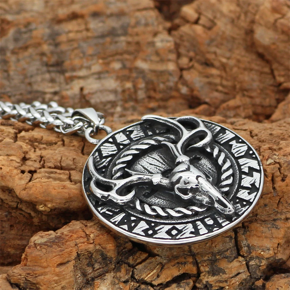 Collier Viking Homme Collier Pendentif Amulette Norse Viking Super