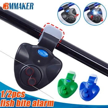 CBMmaker 물고기 바이트 알람 전자 버저 낚싯대, 시끄러운 사이렌, 주간 야간 표시기, 배터리 없음