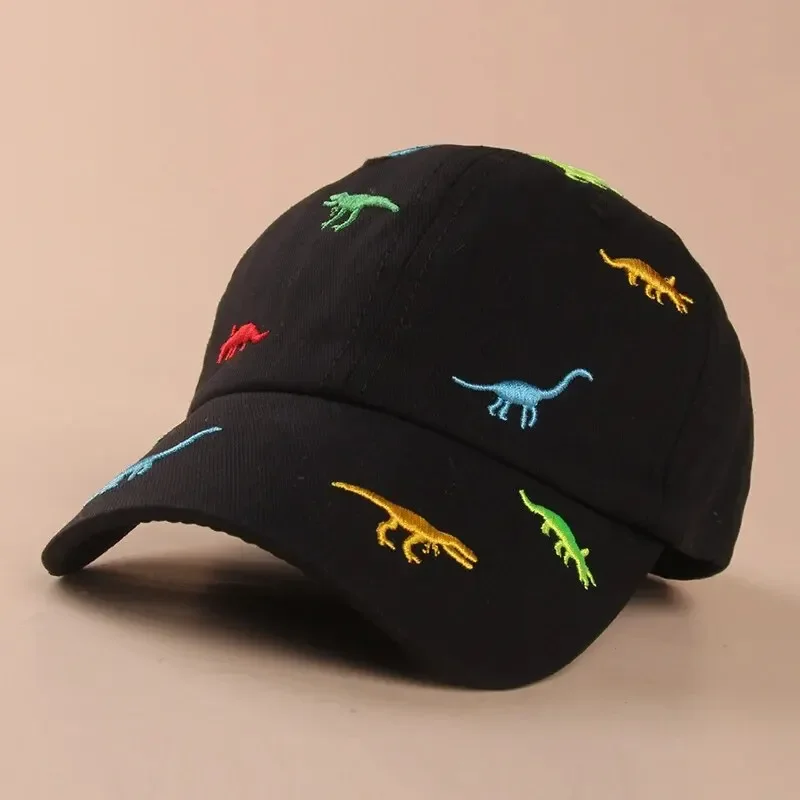Summer Kids Baseball Cap Outdoor Adjustable Infant Boy Girls Sun Hats Cartoon Dinosaur Embroidery Baby Cap 4