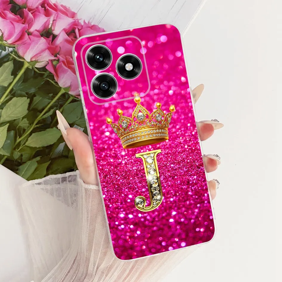 Luxury Crown Letters Soft Slim Silicone Phone Cover - Elegant Silicone Bumper Case