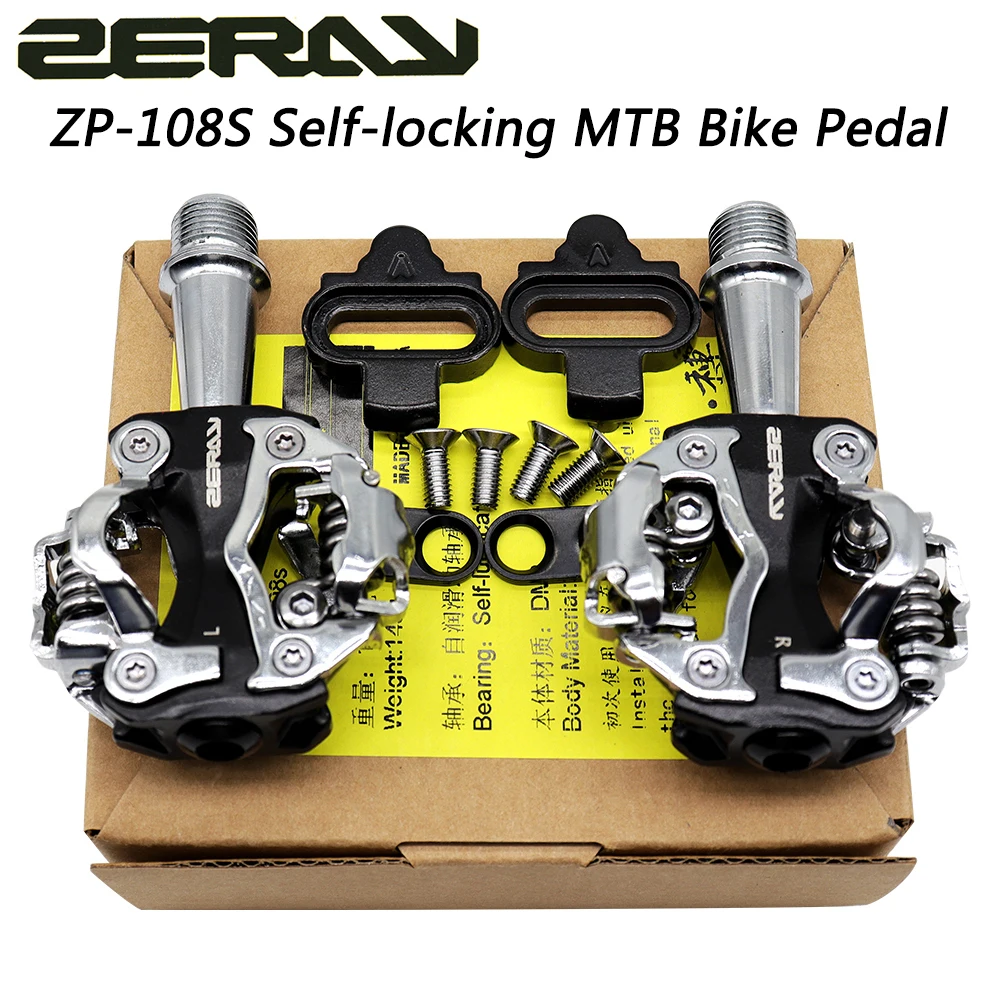 

ZERAY ZP-108S Bicycle Pedals MTB Self-locking Ultralight Sealed Bearing Mountain Bike Pedal Clipless SPD Bicycle Parts