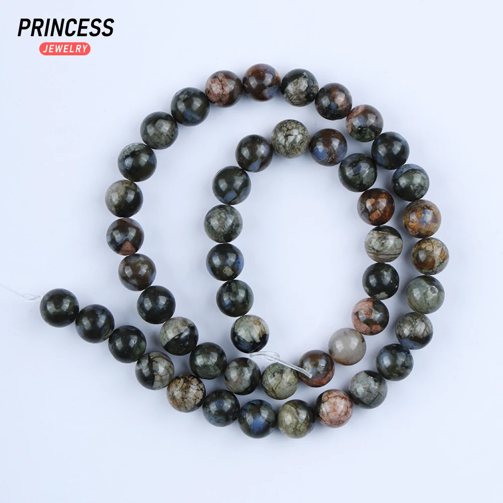 A++ Natural Blue Glaucophane Loose Stone Beads for Jewelry Making Bracelet Necklace Handmade DIY Accessories Beads 4 6 8 10mm 4