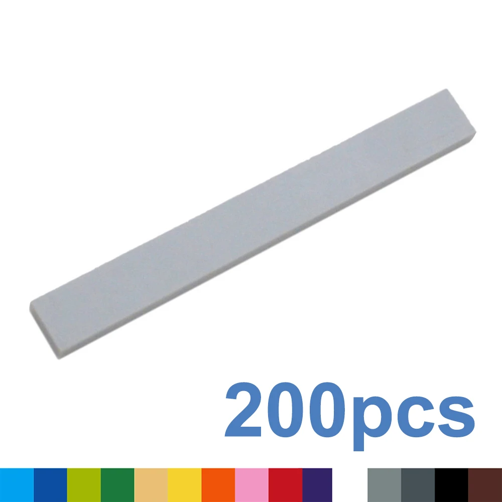 200 stücke Glatte 1x8 DIY Bausteine Figur Ziegel 10 Farben Pädagogisches Kreatives Spielzeug für Kinder Größe Kompatibel mit 4162