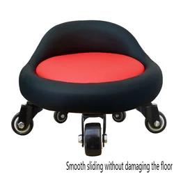 Salon Furniture Pedicure Chair Low Stool Pulley Movable Small Round Floor Cleaning Stool Pedicure Massage Stool Flower Pot Rack