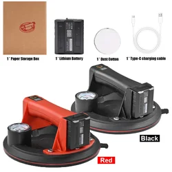 8 Inch Electric Vacuum Pump Suction Cup 2400mAh Lithium Battery Type-C Charging Double-layer Rubber Suction Cup Lifting Tools