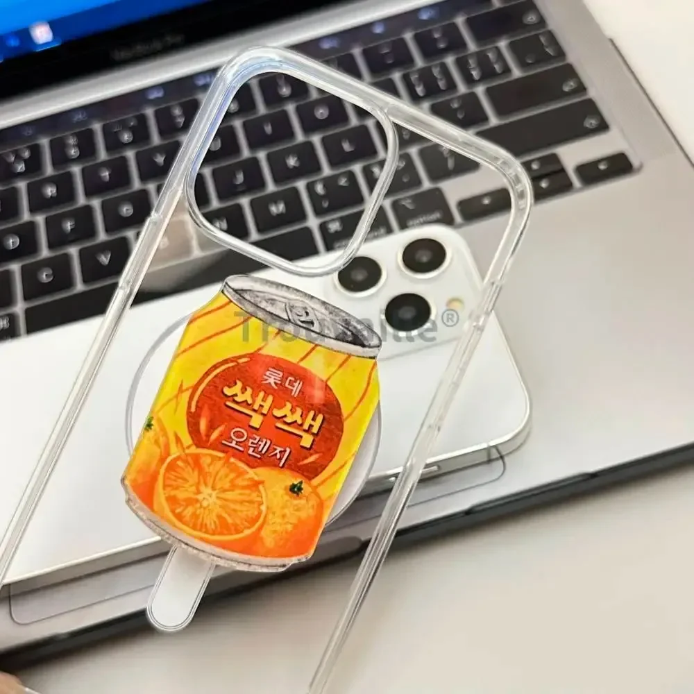 thumbnail image 1 of Funda para teléfono Trouvaille para iPhone 15 14 13 12 11 Pro Max Magsafe Funda para teléfono móvil Tok Griptoks Macsafe Funda Bebidas gaseosas de verano, 1 of 5