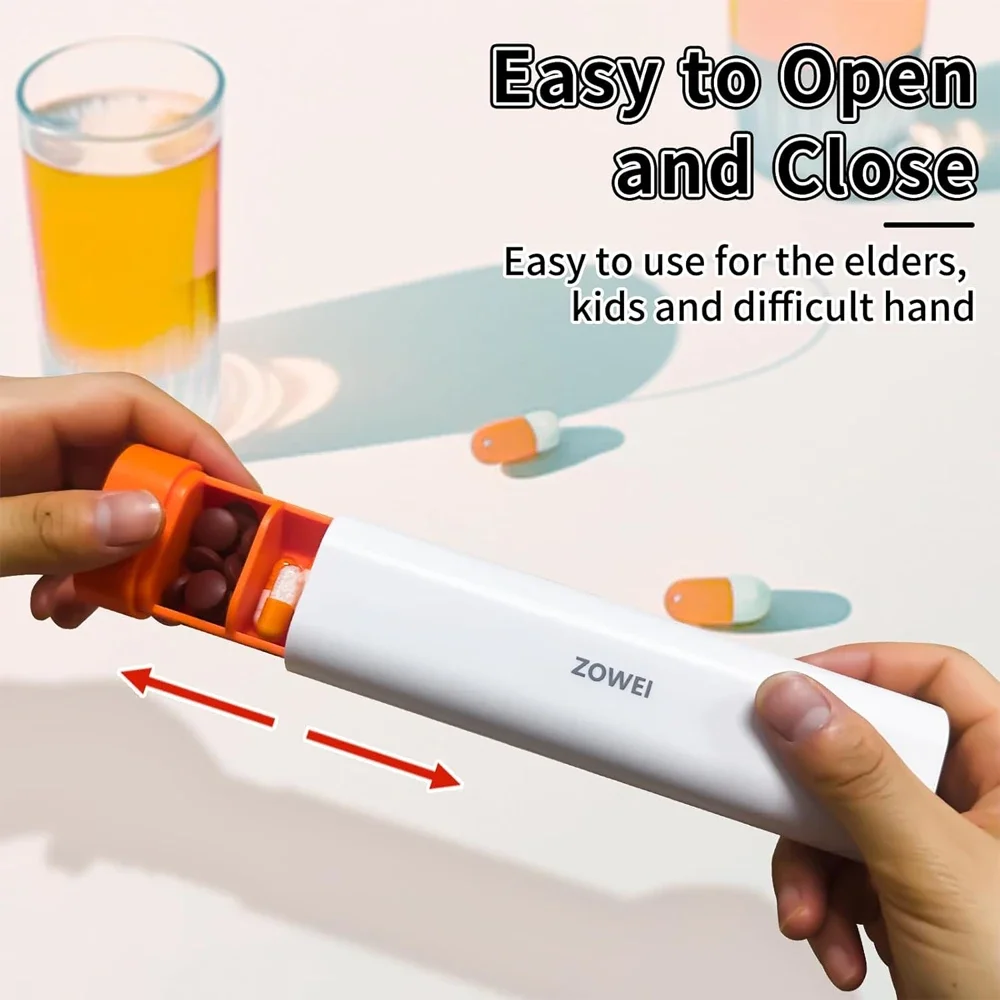Compact and Stylish Weekly Pill Organizer for Vitamins and Supplements