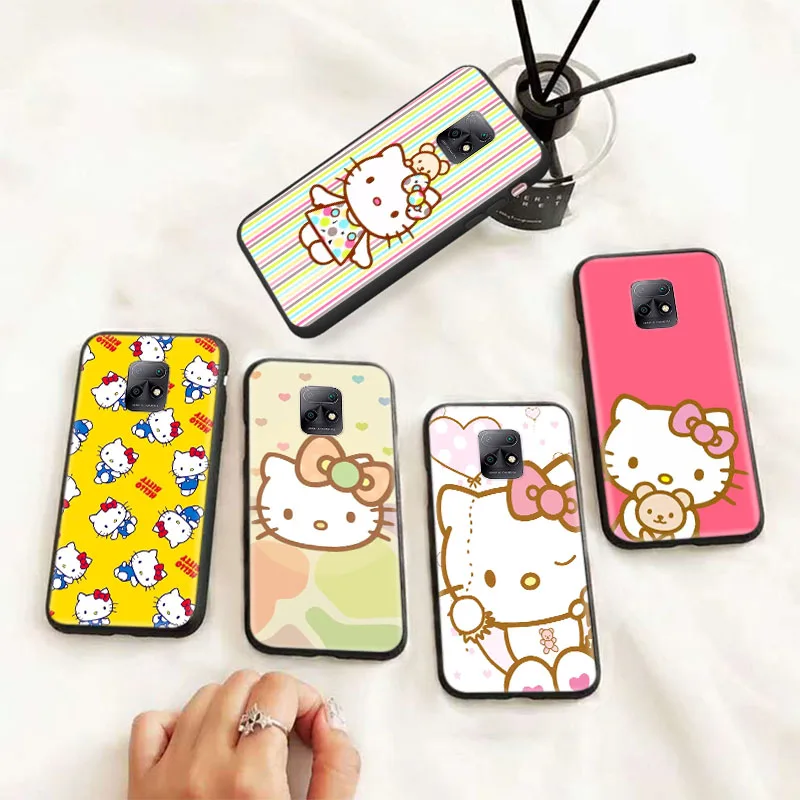 Hello Kitty Custodia Morbida Nera Per Samsung Galaxy S7 Edge J2 Prime J4 Core J5 Plus J7 Duo J8 Pro