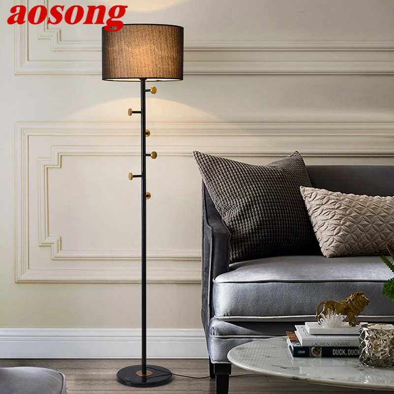 

AOSONG Modern Floor Lamp Minimalist Family Living Room Bedroom Nordic LED Decorative Standing Light