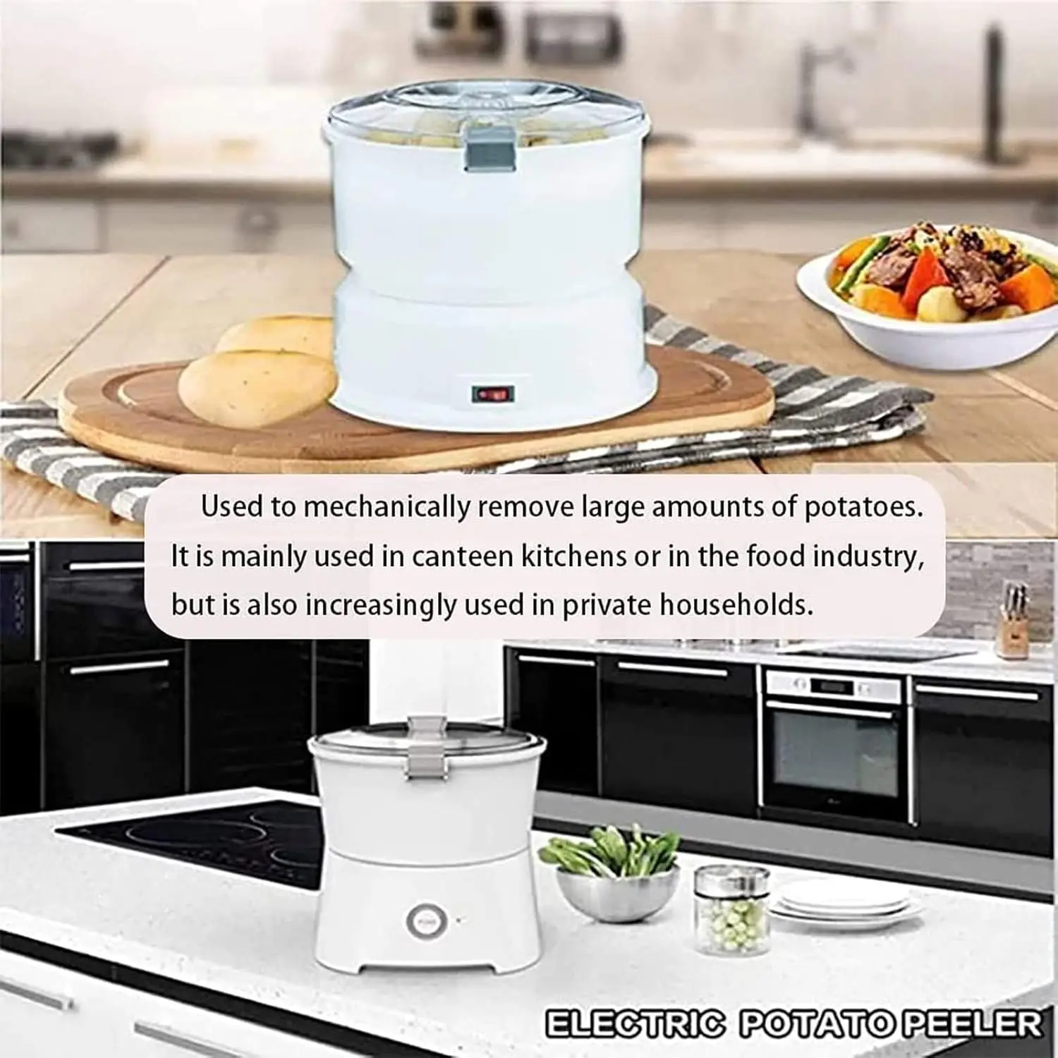 Automatic Rotating Fruit and Vegetable Peeler Electric Potato Peeler Vegetable Dehydrator Suitable for Home Kitchen Restaurant 3