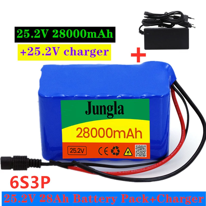 Quality 6s3p 24 V 18650 lithium ion battery 25.2 V 28000mah electric