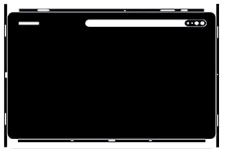 Pre-cut 1PCS Back+Side Skin Sticker Cover Protection Film For Samsung Galaxy Tab S8 11 S7 FE Plus S7+ S8+ 12.4 S8 Ultra 14.6 3