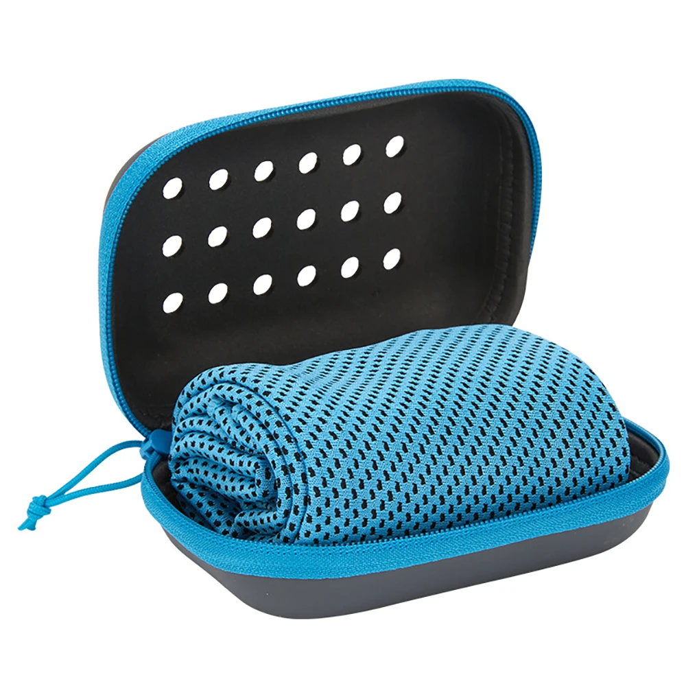 Sports Towel Fiber Cold Feeling Silicone Sleeve Compressed Cooling Sweat Absorption Quick Drying 100% Polyester