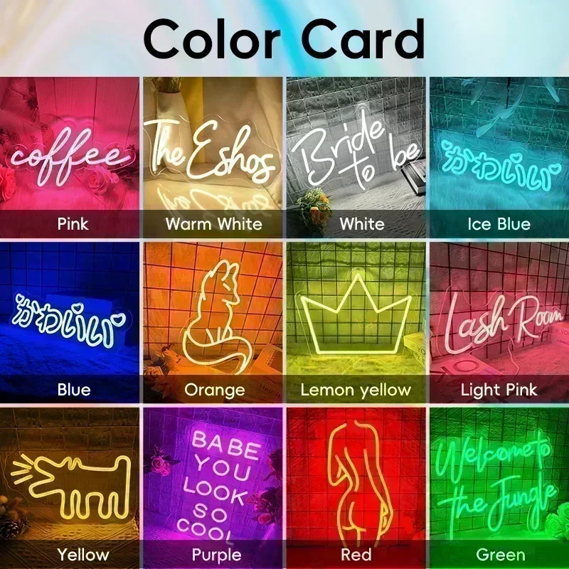 Custom Neon Sign Personalised LED Neon Lighting Custom Led Light Name Decor Wedding Sign Bedroom Home Bar Wall Neon Decorations 5