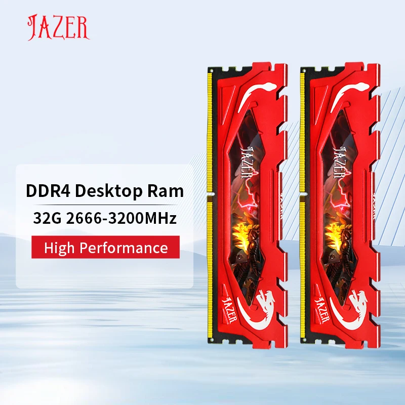 Desktop Ram Memory JAZER DDR4 32GB 2666MHz 3200MHz 64GB(32GBX2) Kit DDR5 16GB 5600MHz 6000MHz 6400 6800