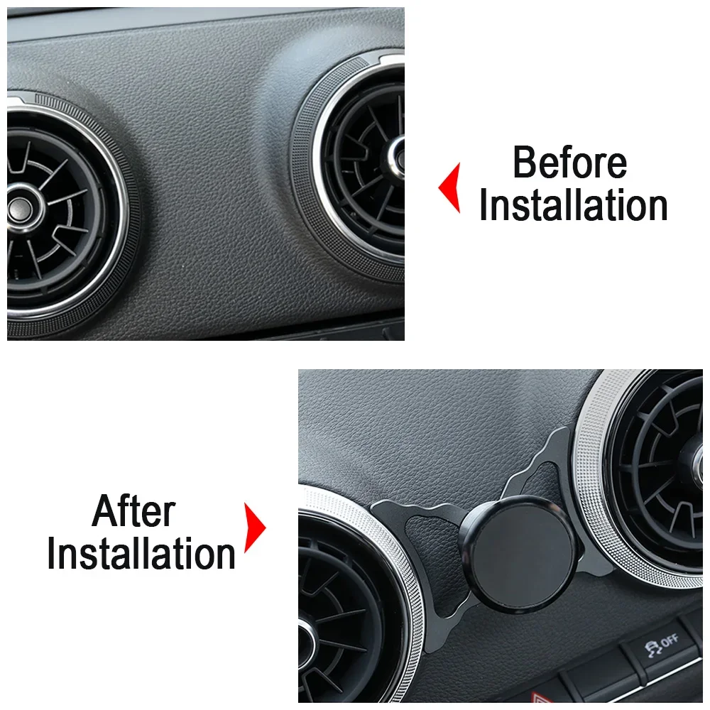 Car Mobile Phone Holder For Audi A3 S3 8V 2014- Air Vent Mounts Stand GPS Magnet Navigation Bracket Car Accessories mobile phone holder phone holder
