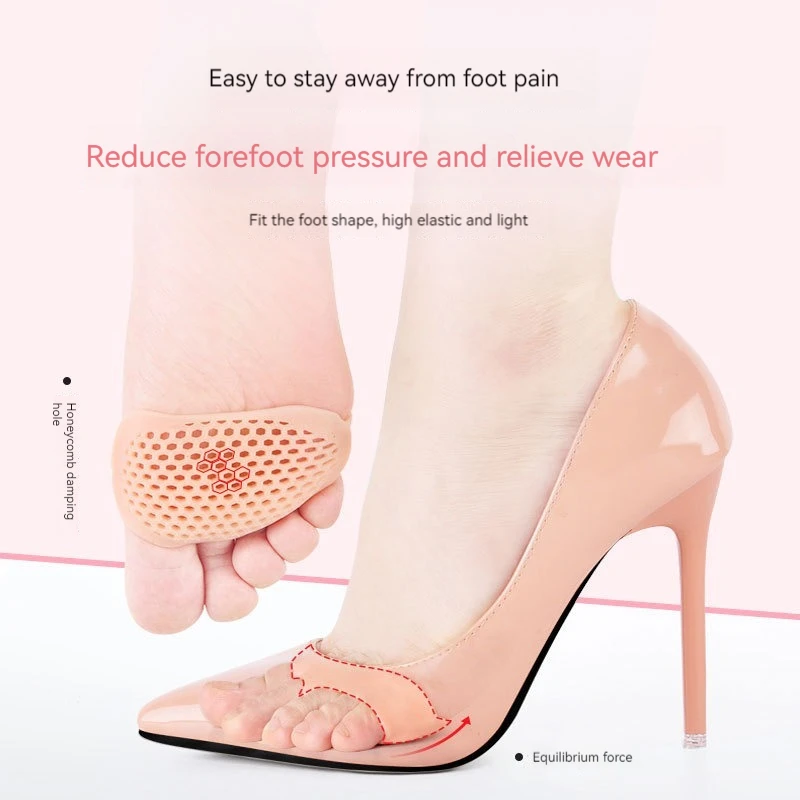 Silicone Toe Separator Metatarsal Pads Orthotics Foot Massage Insoles Forefoot Socks Foot Care Tool 2Pcs foot care tools