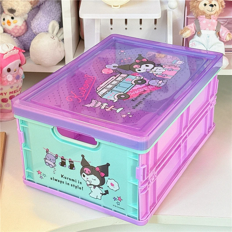 サンリオ 折り畳み収納ボックス クロミ シナモロール　マイメロ　キティ4個セット サンリオ クロミ デスクトップ 大型 折りたたみ収納ボックス