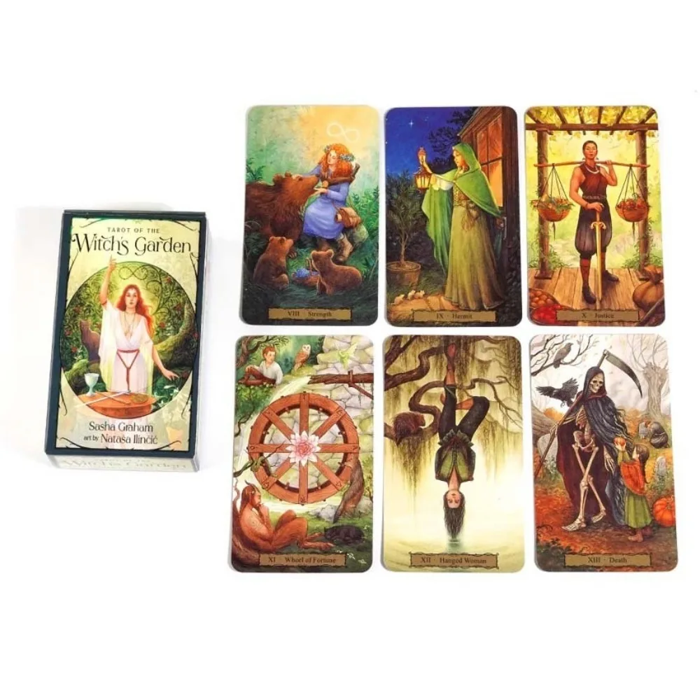 Tarot of The Witch's Garden 78 Pcs Cards Manifestation and Magic Await You In The Witch's Garden 10.3*6cm 2