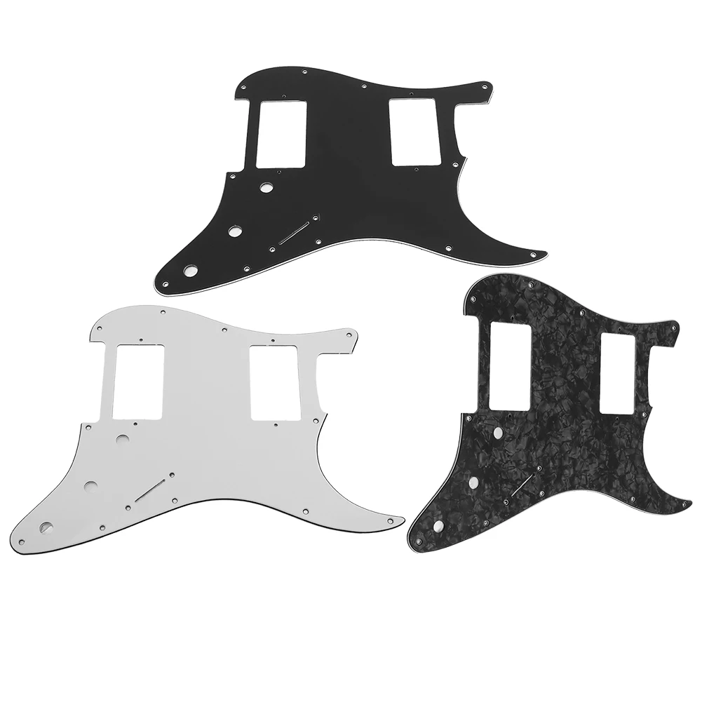 3Ply Black Pearl Guitar Pickguard for Stratocaster Fender Strat 2 HH Humbucker Guitar Accessory Parts Replacement Tool