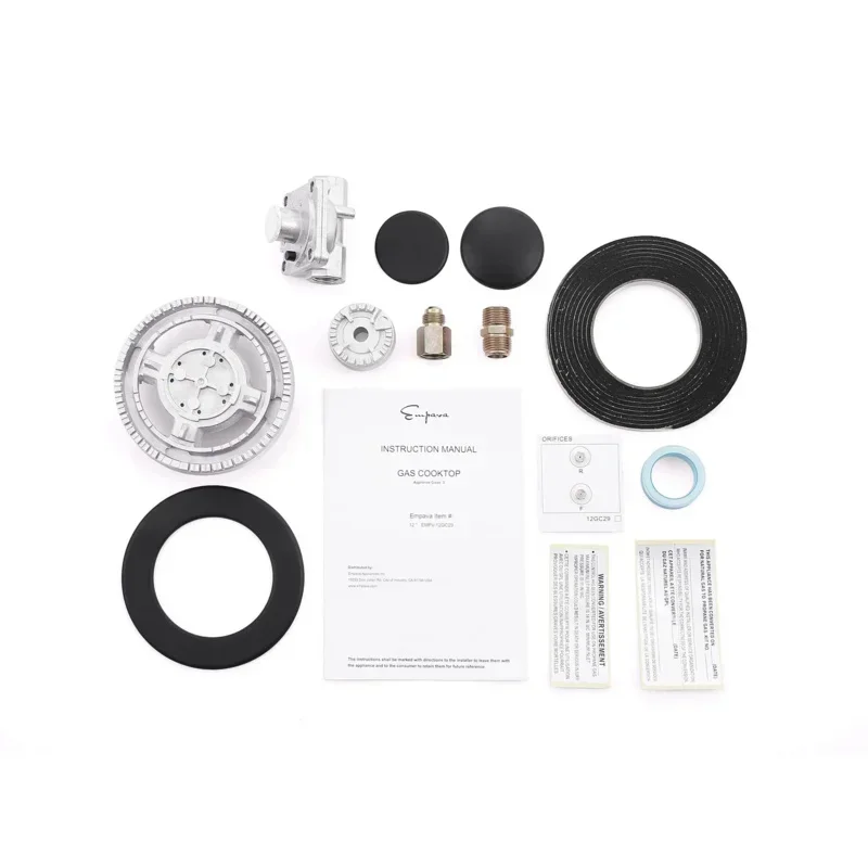 QWQJQW12" Empava Gas Stove Cooktop with 2 Italy Sabaf Sealed Burners NG/LPG Convertible in Stainless Steel,12 Inch