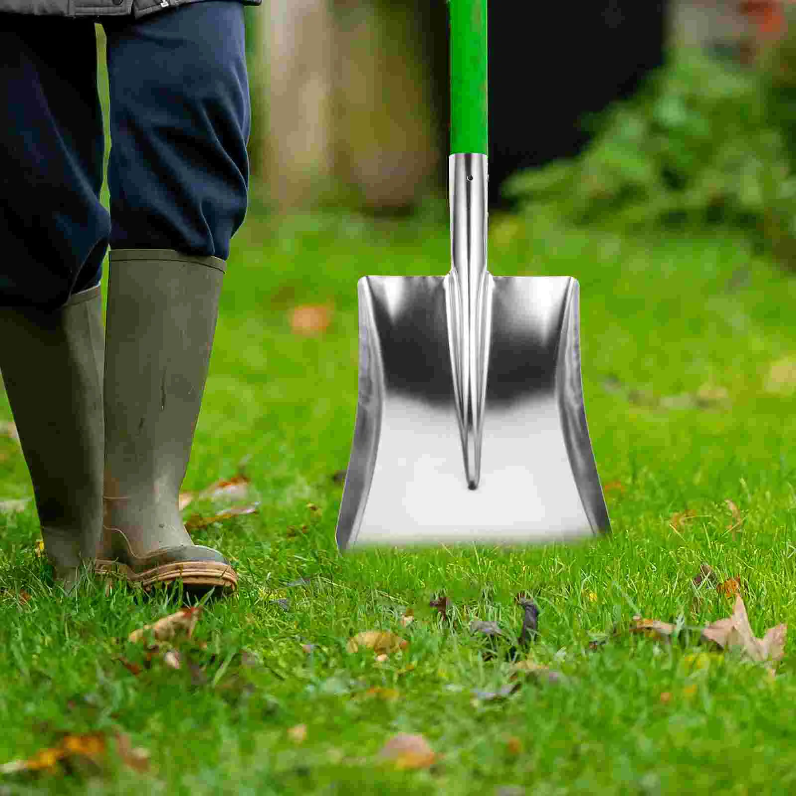 Stainless Steel Snow Iron Dustpan Non Handle Shovels Cleaning Metal Garbage Spades Travel