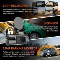 Caméra de tableau de bord WiFi pour voiture, 3 caméras FHD 1080P, enregistreur vidéo, 3 canaux, vue avant et arrière, Vision nocturne, boîte noire DVR pour la sécurité des véhicules 6