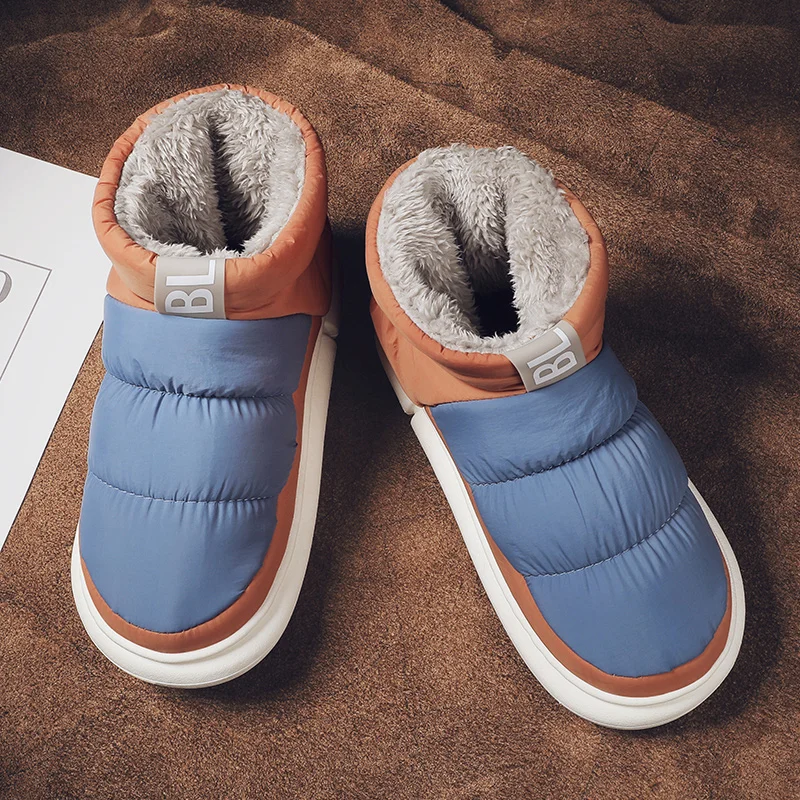 Mens Waterproof Winter Ankle Boots with Plush Lining