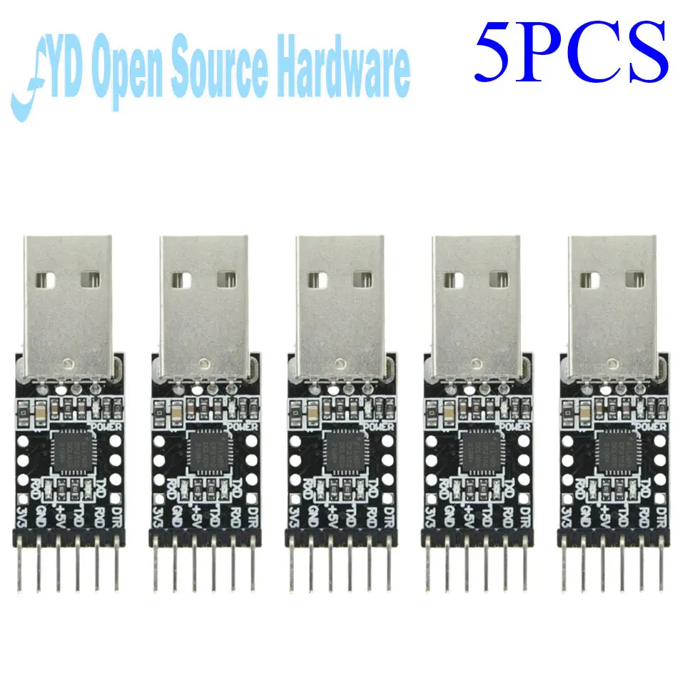 CP2102 USB to TTL UART Module 6-Pin 3.3V 5V Serial Converter for Arduino ESP8266 STM32 MCU Programming image 7