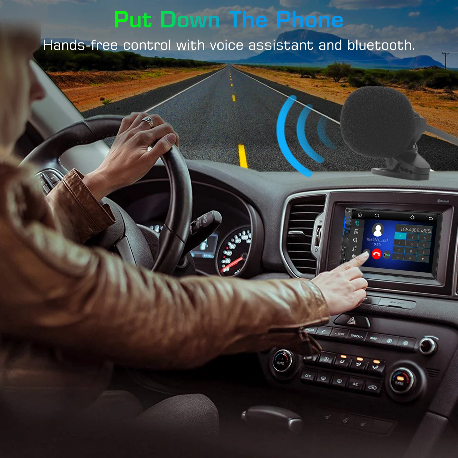GRANDnavi Carplay Car Radio 2din Touch Screen Car Stereo Mp5 Player With Bluetooth Mirrorlink USB 2 Din Autoradio For Universal