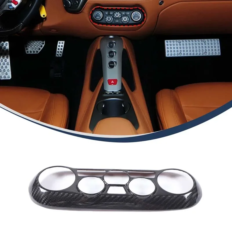 

For Ferrari F12 Berlinetta 2013 Real Carbon Fiber Car Central Air Conditioning Switch Panel Cover Interior Accessories