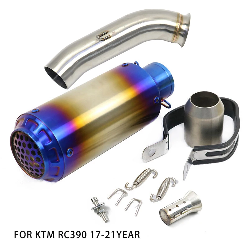 

Для KTMC390 17-21Year 390adv 20-21Year углеродное волокно, модификация выхлопной трубы для мотоцикла со средней передачей, глушитель