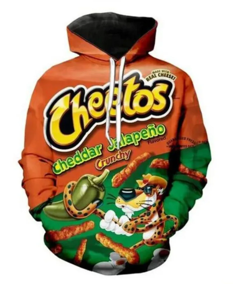 New Men/Womens Cheetos Funny 3D Print Fashion Tracksuits Crewneck hoodie Joggers Pants + Hoodies TZ017 3