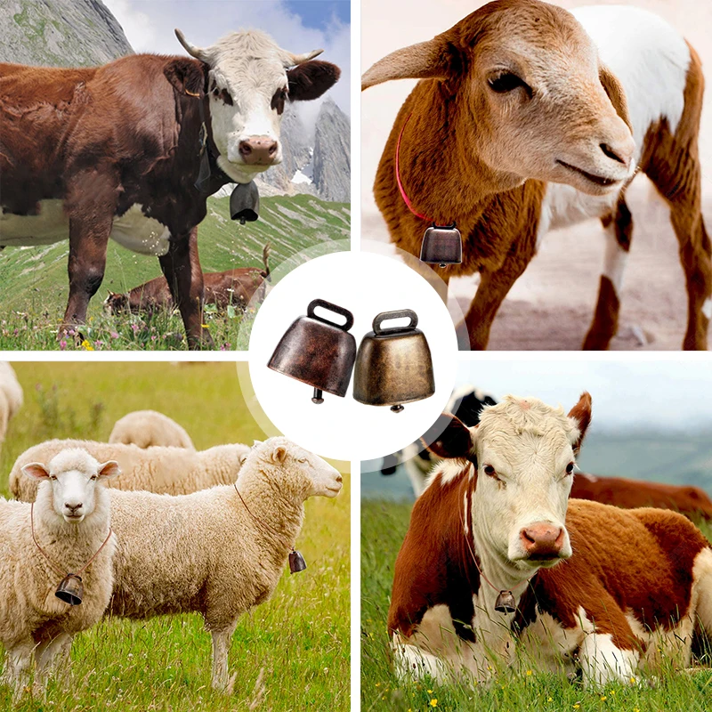 10 Pcs Cow Horse Sheep Grazing Copper Bells Large Thickened Cattle Sheep Antique Bells Animal Prevent The Loss Bells